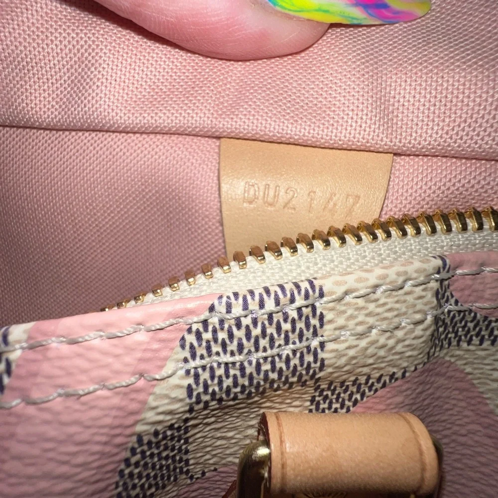 AUTHENTIC Louis Vuitton Damier Azur Tahitienne Speedy Bandoulière 30 w/ Strap - Picture 7 of 11